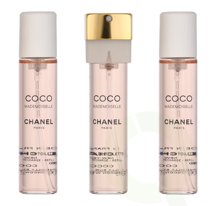 Chanel Coco Mademoiselle Giftset 60 ml 3x Edt Spray Refill 20Ml - Twist and Spray - Purse Spray i gruppen SKÖNHET & HÄLSA / Presentkit / Presentkit För Henne hos TP E-commerce Nordic AB (C69364)