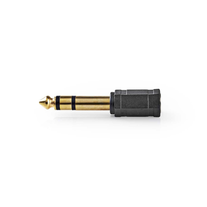 Nedis Stereo Audio Adapter | 6.35 mm Hane | 3.5 mm Hona | Guldplaterad | Rak | ABS | Svart | 10 st. | Kuvert i gruppen HEMELEKTRONIK / Kablar & Adaptrar / Ljud Analog / Adaptrar hos TP E-commerce Nordic AB (C69687)