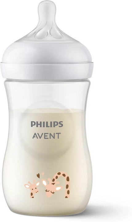 Philips Avent SCY903/66 Natural Response nappflaska, 260 ml, giraff i gruppen LEKSAKER, BARN- & BABYPRODUKTER / Babysaker / Nappar & Bitringar hos TP E-commerce Nordic AB (C69779)