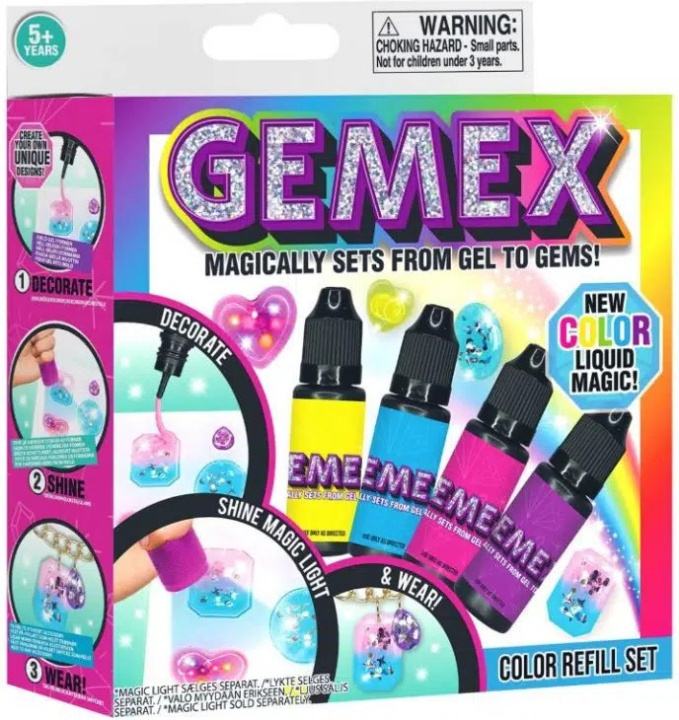 Gemex Color Gel - färggel refill, 4 x 10 g i gruppen LEKSAKER, BARN- & BABYPRODUKTER / Leksaker / Pyssel hos TP E-commerce Nordic AB (C69939)
