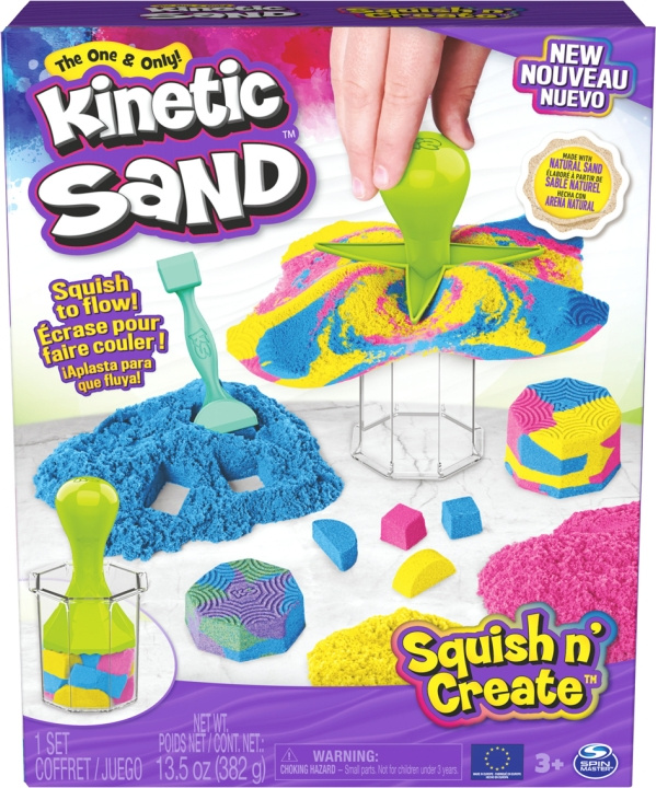 Kinetic Sand Squish N\' Create Set med magisk sand i gruppen LEKSAKER, BARN- & BABYPRODUKTER / Leksaker / Leksaker hos TP E-commerce Nordic AB (C69970)