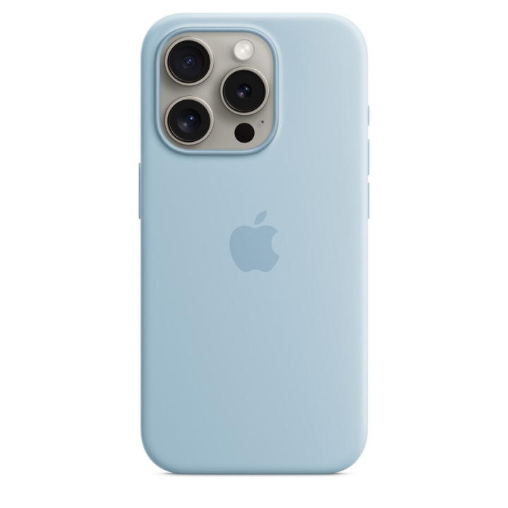 Apple iPhone 15 Pro Silikonfodral med MagSafe, ljusblå i gruppen SMARTPHONE & SURFPLATTOR / Mobilskydd / Apple / iPhone 15 hos TP E-commerce Nordic AB (C70095)