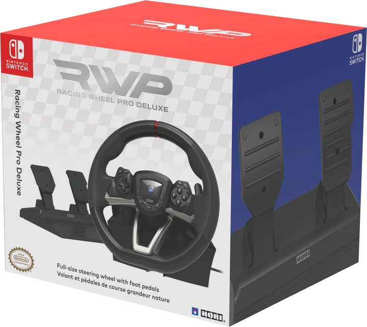 HORI Racing Wheel Pro Deluxe, Switch i gruppen HEMELEKTRONIK / Spelkonsoler & Tillbehör / Nintendo Switch / Tillbehör hos TP E-commerce Nordic AB (C70154)