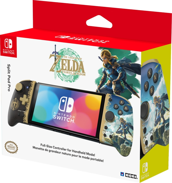 HORI Split Pad Pro - The Legend of Zelda: Tears of the Kingdom spelkontroll, Switch / Switch OLED i gruppen HEMELEKTRONIK / Spelkonsoler & Tillbehör / Nintendo Switch / Tillbehör hos TP E-commerce Nordic AB (C70155)