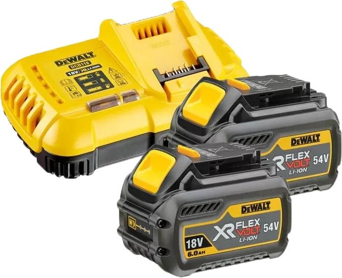 DeWALT 54V XR FLEXVOLT Set: 2x 6Ah batterier & laddare i gruppen HEM, HUSHÅLL & TRÄDGÅRD / Verktyg / Batterier till Elverktyg hos TP E-commerce Nordic AB (C70420)