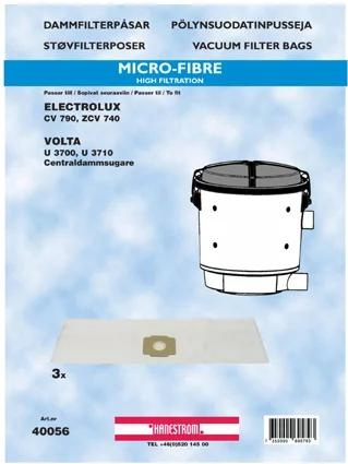 hanestroem Dammsugarpåsar Hanestrom Electrolux CD ZCV 740. U3700 i gruppen HEM, HUSHÅLL & TRÄDGÅRD / Städprodukter / Dammsugare & Tillbehör / Tillbehör / Dammsugarpåsar hos TP E-commerce Nordic AB (C70433)