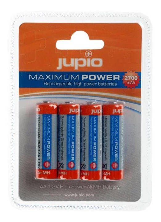 Jupio Rechargeable Batteries AA 2700 mAh 4 pcs VPE-10 i gruppen HEMELEKTRONIK / Batterier & Laddare / Batterier / AA hos TP E-commerce Nordic AB (C70448)