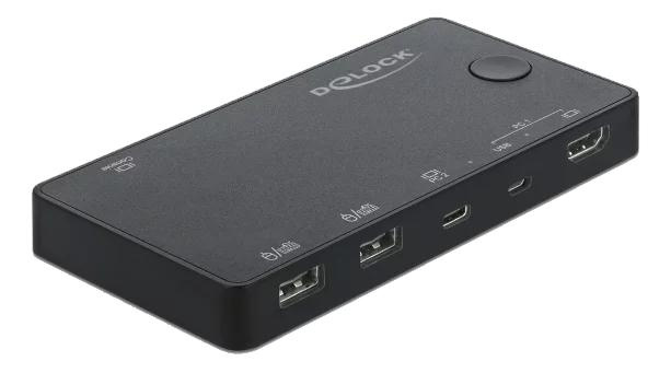 DeLOCK HDMI / USB-C™ KVM Switch 4K 60 Hz with USB 2.0 i gruppen HEMELEKTRONIK / Kablar & Adaptrar / HDMI / Adaptrar hos TP E-commerce Nordic AB (C70468)