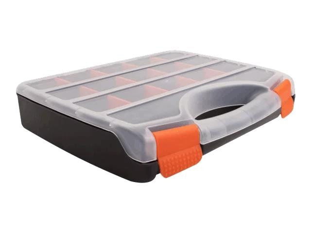 DeLOCK Sorting box 17 compartments 320 x 255 x 60 mm orange, black i gruppen HEM, HUSHÅLL & TRÄDGÅRD / Verktyg / Övriga Verktyg & Tillbehör hos TP E-commerce Nordic AB (C70492)