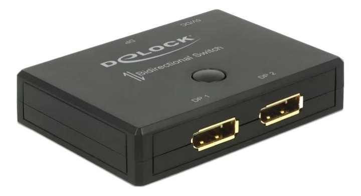 DeLOCK DisplayPort 2 - 1 Switch bidirectional 4K 60 Hz i gruppen DATORER & KRINGUTRUSTNING / Datorkablar / DisplayPort / Adaptrar hos TP E-commerce Nordic AB (C70495)