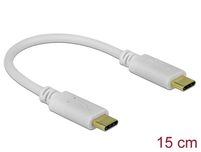 DeLOCK USB Type-C™ Charging Cable 15 cm PD 100 W with E-Marker i gruppen DATORER & KRINGUTRUSTNING / Datorkablar / Apparatkablar hos TP E-commerce Nordic AB (C70531)