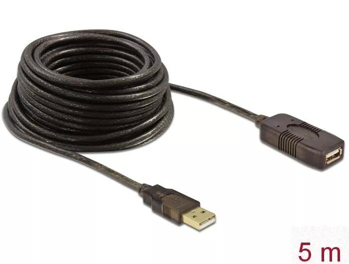 DeLOCK Cable USB 2.0 Extension, active 5 m i gruppen DATORER & KRINGUTRUSTNING / Datorkablar / USB-kablar / USB-A / Kablar hos TP E-commerce Nordic AB (C70550)