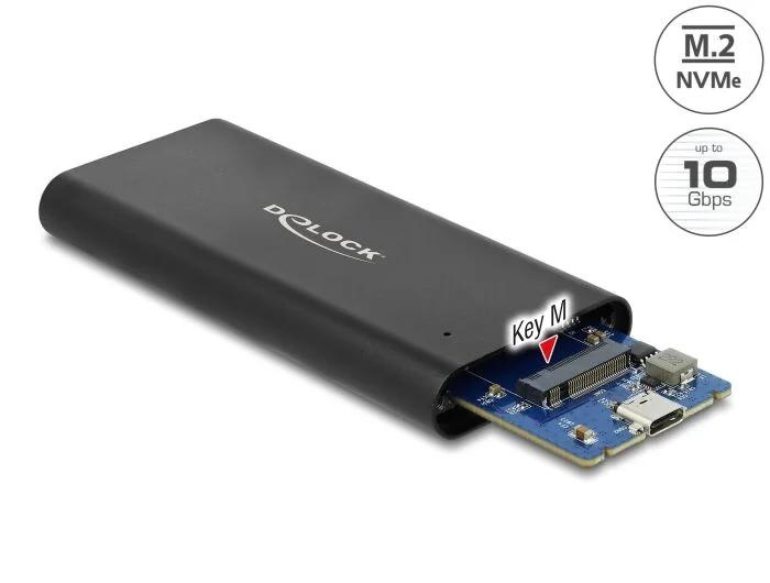 DeLOCK External Enclosure for M.2 NVMe PCIe SSD with SuperSpeed USB i gruppen DATORER & KRINGUTRUSTNING / Datortillbehör / Hårddisk-kabinetter / Hårddiskkabinett 2.5 tum hos TP E-commerce Nordic AB (C70577)