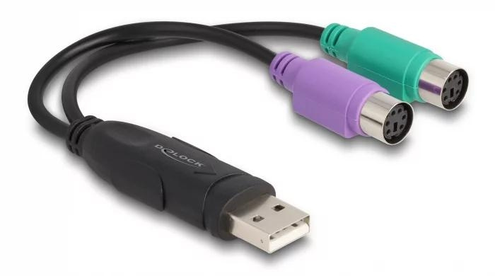 DeLOCK USB to PS/2 Adapter i gruppen DATORER & KRINGUTRUSTNING / Datorkablar / USB-kablar / USB-A / Adaptrar hos TP E-commerce Nordic AB (C70591)