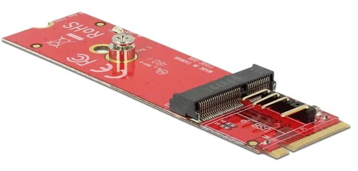 DeLOCK Converter M.2 KeyM male>M.2 Key E slot USB PCIe modules i gruppen DATORER & KRINGUTRUSTNING / Datorkomponenter / Hårddiskar / Adaptrar & Tillbehör hos TP E-commerce Nordic AB (C70613)