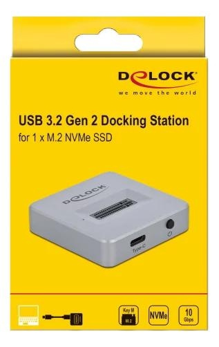DeLOCK M.2 Docking Station M.2 NVMe PCIe SSD w/ USB TypeC™ female i gruppen DATORER & KRINGUTRUSTNING / Bärbara datorer & tillbehör / Dockningsstation hos TP E-commerce Nordic AB (C70616)