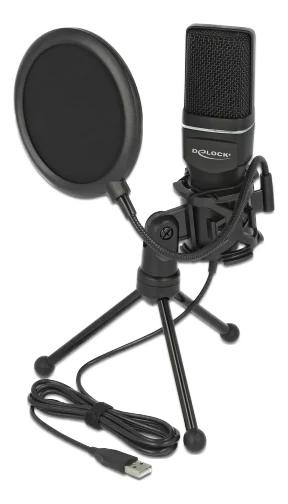 DeLOCK USB Condenser Microphone Set Podcasting Gaming and Vocals i gruppen HEMELEKTRONIK / Ljud & Bild / Handhållna mikrofoner hos TP E-commerce Nordic AB (C70651)