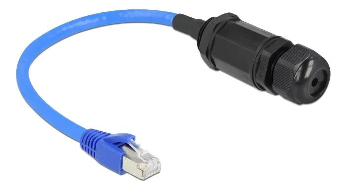 DeLOCK Cable RJ45 plug to RJ45 jack Cat.6 waterproof w/ cable gland i gruppen DATORER & KRINGUTRUSTNING / Datorkablar / Nätverkskablar / Adaptrar & Skarvdon hos TP E-commerce Nordic AB (C70654)