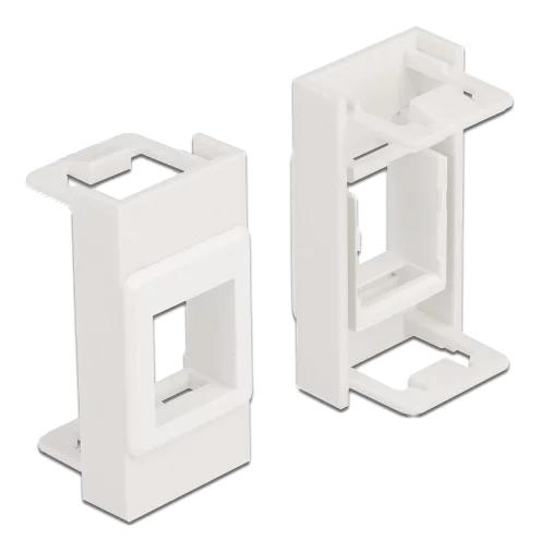 DeLOCK Easy 45 Module Keystone Holder 22.5 x 45 mm, white i gruppen DATORER & KRINGUTRUSTNING / Datorkablar / Nätverkskablar / Adaptrar & Skarvdon hos TP E-commerce Nordic AB (C70662)