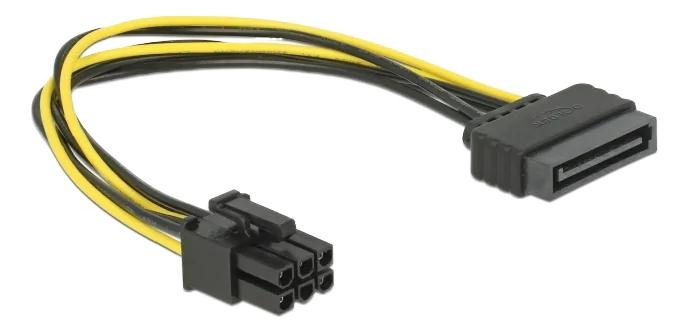 DeLOCK Cable Power SATA 15 pin > 6 pin PCI Express i gruppen DATORER & KRINGUTRUSTNING / Datorkablar / Interna / SATA hos TP E-commerce Nordic AB (C70673)