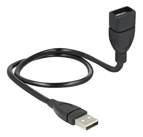 DeLOCK Cable USB 2.0 Type-A ma>USB 2.0 Type-A fe ShapeCable 0.5m i gruppen DATORER & KRINGUTRUSTNING / Datorkablar / USB-kablar / USB-A / Kablar hos TP E-commerce Nordic AB (C70678)
