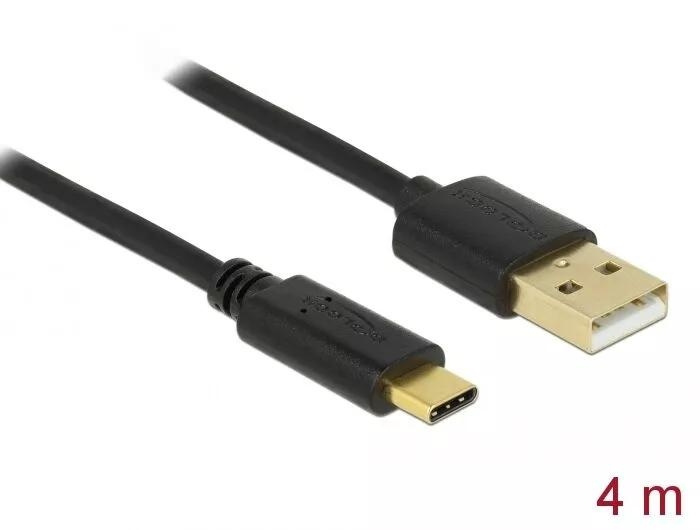 DeLOCK USB 2.0 cable Type-A to Type-C 4 m i gruppen DATORER & KRINGUTRUSTNING / Datorkablar / USB-kablar / USB-C hos TP E-commerce Nordic AB (C70688)