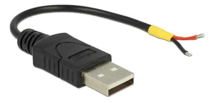 DeLOCK Cable USB 2.0 Type-A male > 2 x open wires power 10 cm i gruppen DATORER & KRINGUTRUSTNING / Datorkablar / USB-kablar / USB-A / Kablar hos TP E-commerce Nordic AB (C70701)