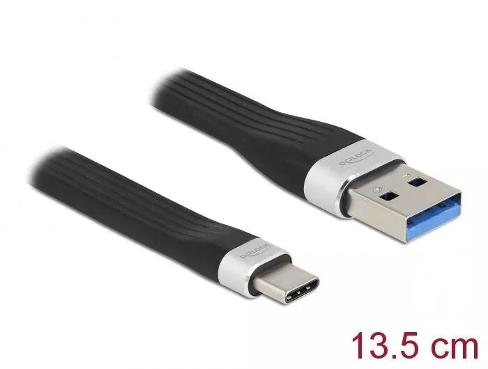 DeLOCK USB 3.2 Gen1 FPC Flat Ribbon Cable USB A>USB C 13.5cm PD 3A i gruppen DATORER & KRINGUTRUSTNING / Datorkablar / USB-kablar / USB-C hos TP E-commerce Nordic AB (C70713)