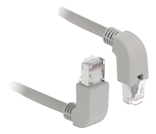 DeLOCK Network cable RJ45 Cat.5e SF / UTP angled 2m i gruppen DATORER & KRINGUTRUSTNING / Datorkablar / Nätverkskablar / Cat5e hos TP E-commerce Nordic AB (C70714)