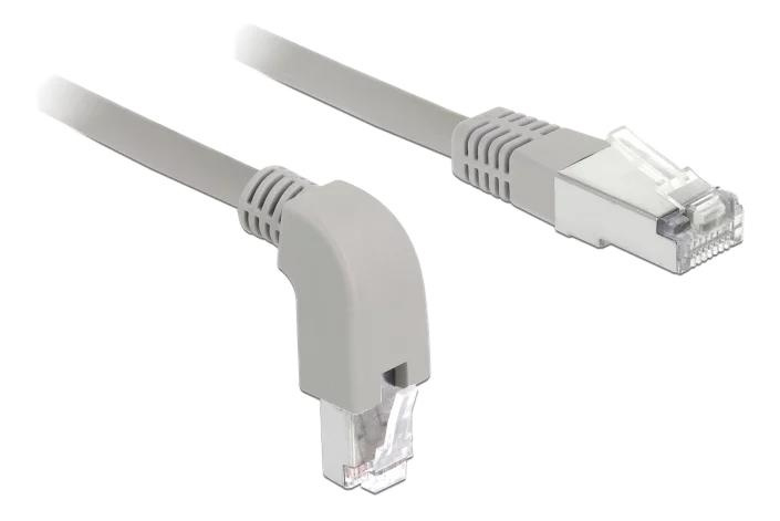 DeLOCK Network cable RJ45 Cat.5e SF UTP downward angled straight 1m i gruppen DATORER & KRINGUTRUSTNING / Datorkablar / Nätverkskablar / Cat5e hos TP E-commerce Nordic AB (C70715)