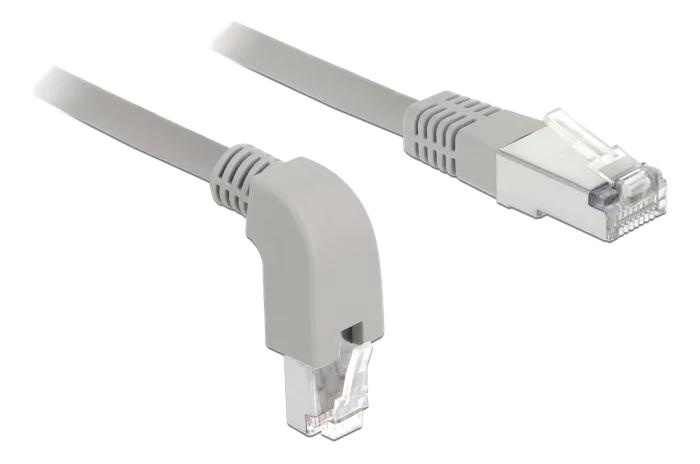 DeLOCK Network cable RJ45 Cat.6A S/FTP downwards angled 0.5m i gruppen DATORER & KRINGUTRUSTNING / Datorkablar / Nätverkskablar / Cat6 hos TP E-commerce Nordic AB (C70724)