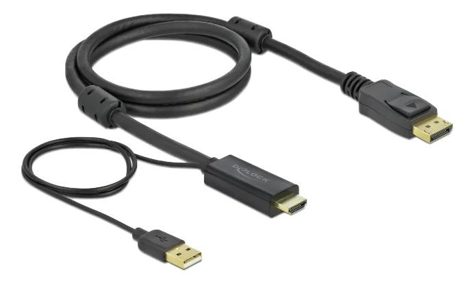 DeLOCK HDMI to DisplayPort cable 4K 30 Hz 1 m i gruppen HEMELEKTRONIK / Kablar & Adaptrar / HDMI / Kablar hos TP E-commerce Nordic AB (C70730)