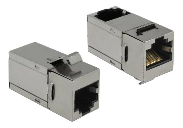 DeLOCK Keystone Module RJ45 jack > RJ45 jack Cat.6 90° i gruppen DATORER & KRINGUTRUSTNING / Datorkablar / Nätverkskablar / Adaptrar & Skarvdon hos TP E-commerce Nordic AB (C70754)