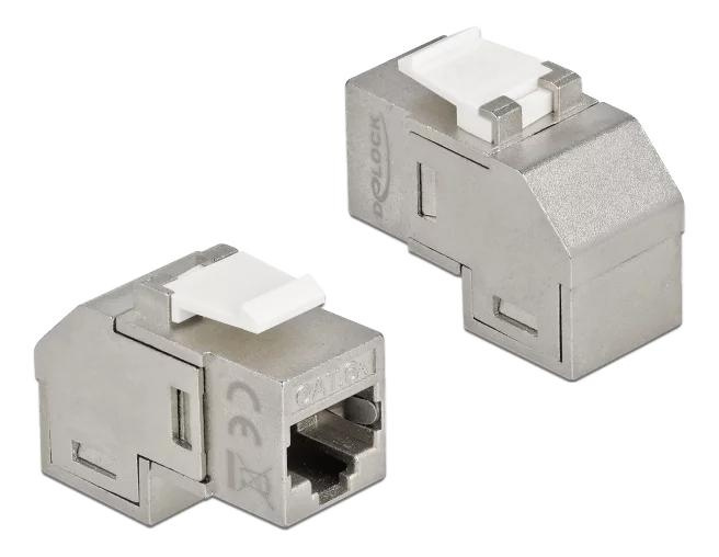 DeLOCK Keystone Module RJ45 jack to RJ45 jack Cat.6A 90° angled i gruppen DATORER & KRINGUTRUSTNING / Datorkablar / Nätverkskablar / Adaptrar & Skarvdon hos TP E-commerce Nordic AB (C70776)