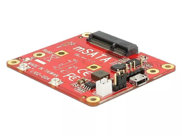 DeLOCK Raspberry mSATA module, Type Micro-B, incl. mounting kit i gruppen DATORER & KRINGUTRUSTNING / Datorkomponenter / Hårddiskar / Adaptrar & Tillbehör hos TP E-commerce Nordic AB (C70818)