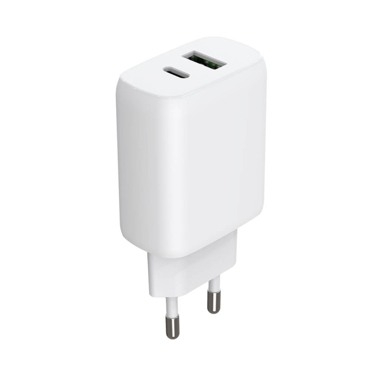 GEAR Laddare 220V 1xUSB-C + 1xUSB-A PD/PPS 30W + 18W QC Vit i gruppen SMARTPHONE & SURFPLATTOR / Laddare & Kablar / Väggladdare / Väggladdare USB hos TP E-commerce Nordic AB (C71366)