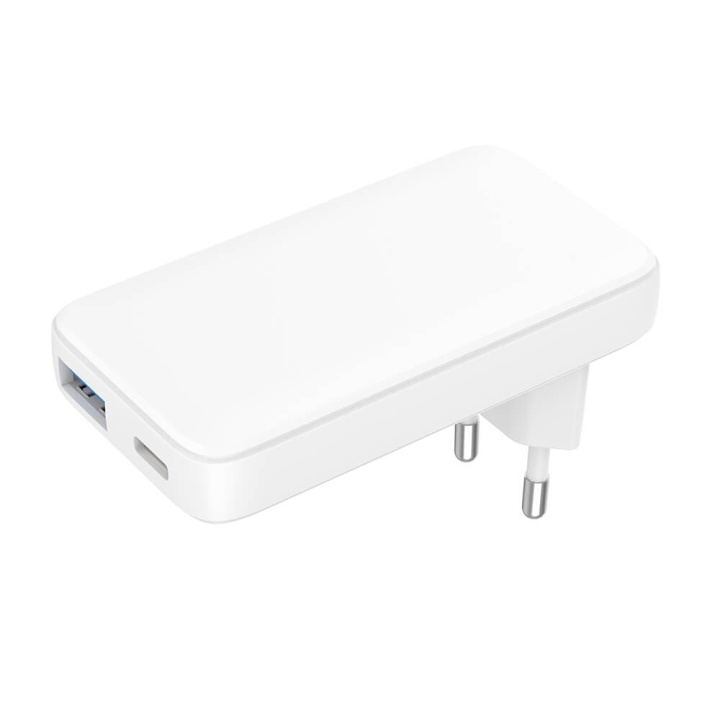 Gear Charger 220V 1xUSB-C+1xUSB-A PD/PPS 36W+QC 18W GaN White i gruppen SMARTPHONE & SURFPLATTOR / Laddare & Kablar / Väggladdare / Väggladdare Typ C hos TP E-commerce Nordic AB (C71369)