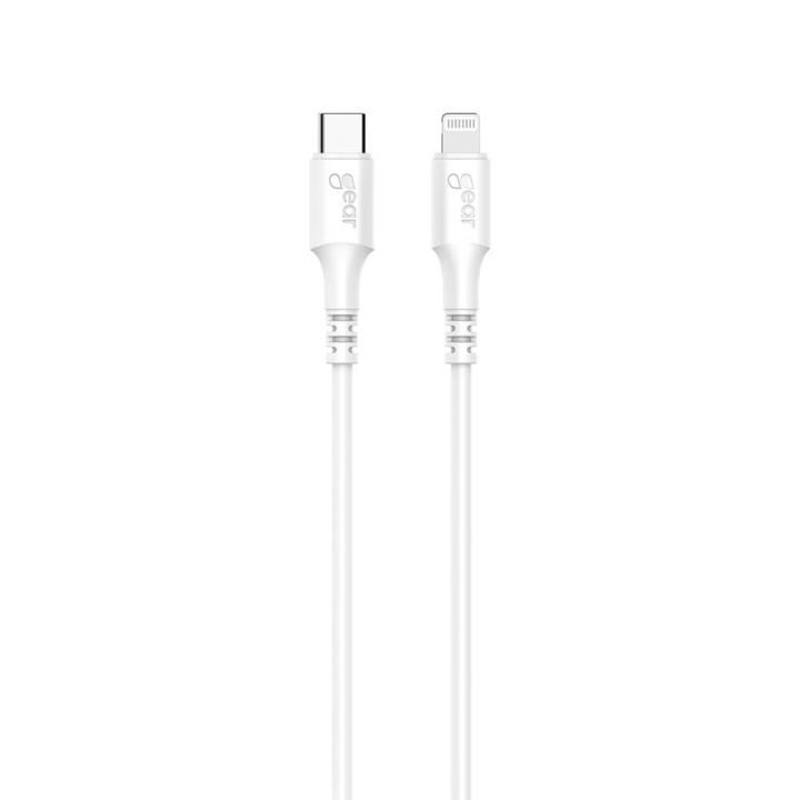 GEAR Laddkabel USB-C till Lightning 0.5m Vit MFI C94 i gruppen SMARTPHONE & SURFPLATTOR / Laddare & Kablar / Kablar / Kablar Lightning hos TP E-commerce Nordic AB (C71399)