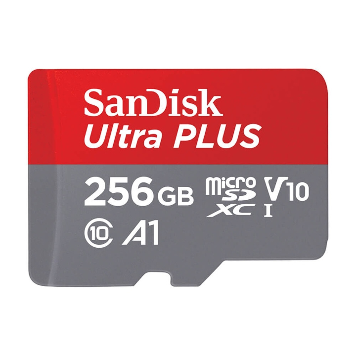 SanDisk MicroSDXC Ultra Plus 256GB 160MB/s A1 C10 UHS-1 i gruppen HEMELEKTRONIK / Lagringsmedia / Minneskort / Micro SD/HC/XC hos TP E-commerce Nordic AB (C71481)