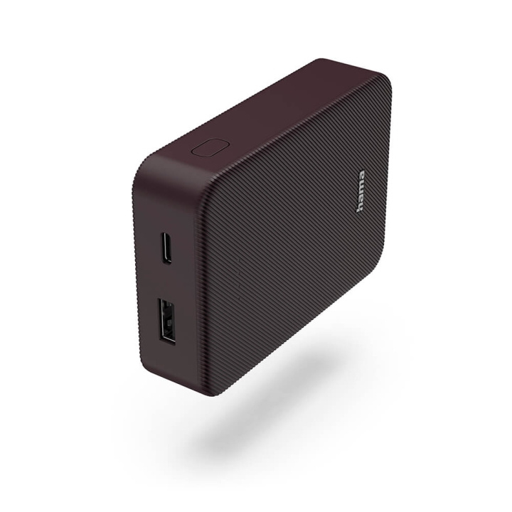 Hama Powerbank Colour 10 10000mAh USB-C+USB-A Plommon i gruppen SMARTPHONE & SURFPLATTOR / Laddare & Kablar / Powerbanks hos TP E-commerce Nordic AB (C71531)