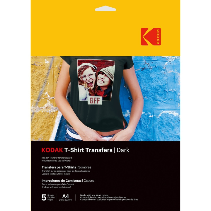 Kodak T-Shirt Transfers Mörk Textil A4 x5st i gruppen HEMELEKTRONIK / Foto & Video / Fotoutrustning / Övrigt hos TP E-commerce Nordic AB (C71674)
