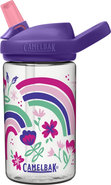 Camelbak Eddy+ Kids 0,4L vattenflaska, Rainbow Floral i gruppen LEKSAKER, BARN- & BABYPRODUKTER / Äta & Dricka / Flaskor & Barnmuggar hos TP E-commerce Nordic AB (C71835)