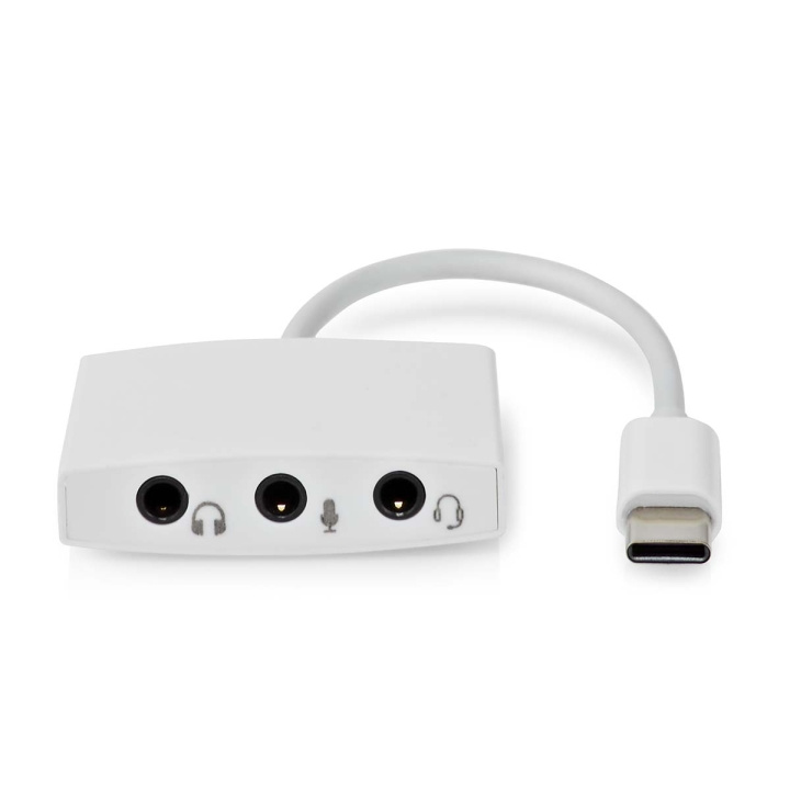 Nedis USB-C™ Adapter | USB 2.0 | USB-C™ Hane | 3.5 mm Hona | 0.10 m | Rund | Nickelplaterad | ABS/PVC | Vit | Kuvert i gruppen DATORER & KRINGUTRUSTNING / Datortillbehör / USB-hubbar hos TP E-commerce Nordic AB (C71863)