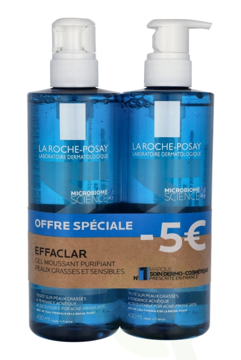 La Roche LRP Effaclar Purifying Foaming Gel Duo Set 800 ml 2x400ml i gruppen SKÖNHET & HÄLSA / Hudvård / Ansiktsvård / Rengöring hos TP E-commerce Nordic AB (C72019)