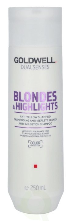 Goldwell Dualsenses Blondes & Highlights Anti-Yellow Shampoo 250 ml Luminosity For Blonde Hair i gruppen SKÖNHET & HÄLSA / Hår & Styling / Hårvårdsprodukter / Hårfärg / Silverschampo hos TP E-commerce Nordic AB (C73387)