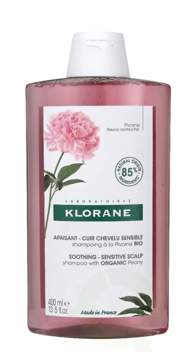 Klorane Shampoo With Organic Peony 400 ml Soothing-Sensitive Scalp i gruppen SKÖNHET & HÄLSA / Hår & Styling / Hårvårdsprodukter / Schampo hos TP E-commerce Nordic AB (C73472)