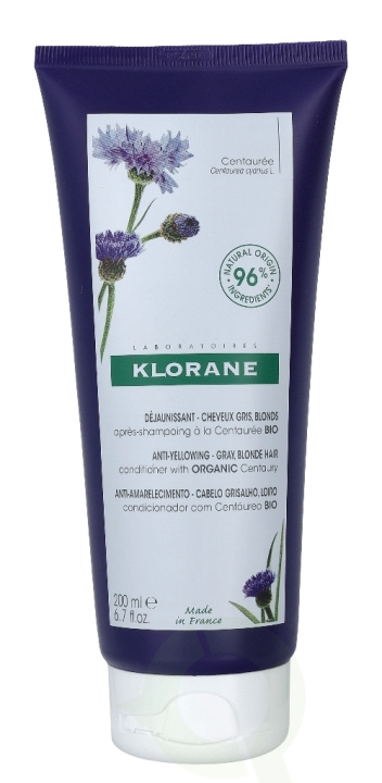 Klorane Centauree Anti-Yellowing Conditioner 200 ml i gruppen SKÖNHET & HÄLSA / Hår & Styling / Hårvårdsprodukter / Balsam hos TP E-commerce Nordic AB (C73479)