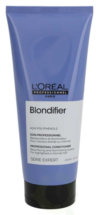 L\'Oreal Serie Expert Blondifier Condtioner 200 ml Resurfacing And Illuminating System/For Highlighted Or Blonde Hair i gruppen SKÖNHET & HÄLSA / Hår & Styling / Hårvårdsprodukter / Hårfärg / Silverbalsam hos TP E-commerce Nordic AB (C73546)