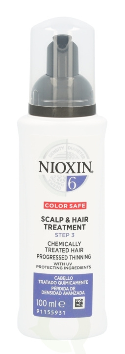 Nioxin System 6 Scalp & Hair Treatment 100 ml Step 3 / Chemically Treated Hair Progr. Thinning with UV i gruppen SKÖNHET & HÄLSA / Hår & Styling / Hårvårdsprodukter / Hårinpackning hos TP E-commerce Nordic AB (C73655)