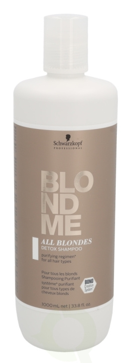 Schwarzkopf Blond Me All Blondes Detox Shampoo 1000 ml For All Hair Types i gruppen SKÖNHET & HÄLSA / Hår & Styling / Hårvårdsprodukter / Schampo hos TP E-commerce Nordic AB (C73839)